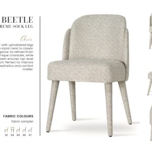 BEETLE SUPREME SOCK étkezőszék | táskarugós étkezőszék, választható szövet / lábszín